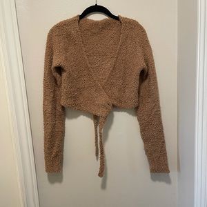 Cozy Knit Wrap Top